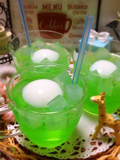 クリームソーダ♡みたいなソーダゼリー♪-レシピのメイン写真