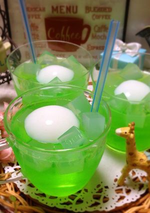 クリームソーダ♡みたいなソーダゼリー♪-レシピのメイン写真