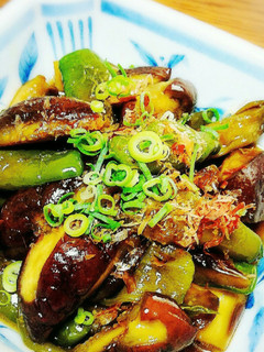 茄子とピーマンのレンジで簡単 胡麻油炒め-レシピのメイン写真