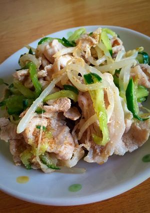 ごま香る☆きゅうりともやし冷しゃぶサラダ-レシピのメイン写真