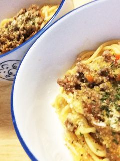 簡単節約!お店のようなミートソース-レシピのメイン写真