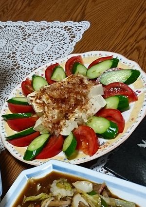 トマトとキュウリと豆腐のぱぱっとサラダ-レシピのメイン写真