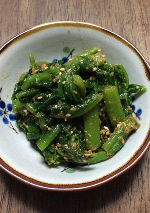 絶品!つるむらさきの胡麻和え-レシピのメイン写真