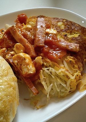 広島焼き風タマゴ焼き-レシピのメイン写真