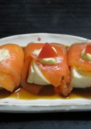 ロールサーモン：豆腐-レシピのメイン写真