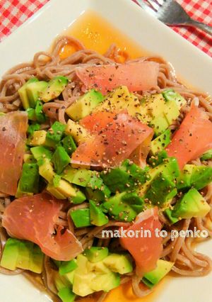 ランチ＊生ハムとアボカドのイタリアンそば-レシピのメイン写真