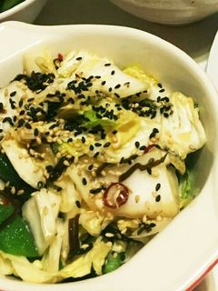 簡単!!菜っ葉とオクラの塩昆布あえ-レシピのメイン写真