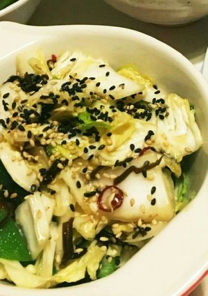 簡単!!菜っ葉とオクラの塩昆布あえ-レシピのメイン写真