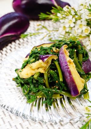 茹で食べ【空芯菜と茄子のお浸し】ポン酢-レシピのメイン写真