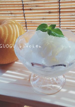 梨氷！？ふわふわしっとり梨シャーベット♪-レシピのメイン写真