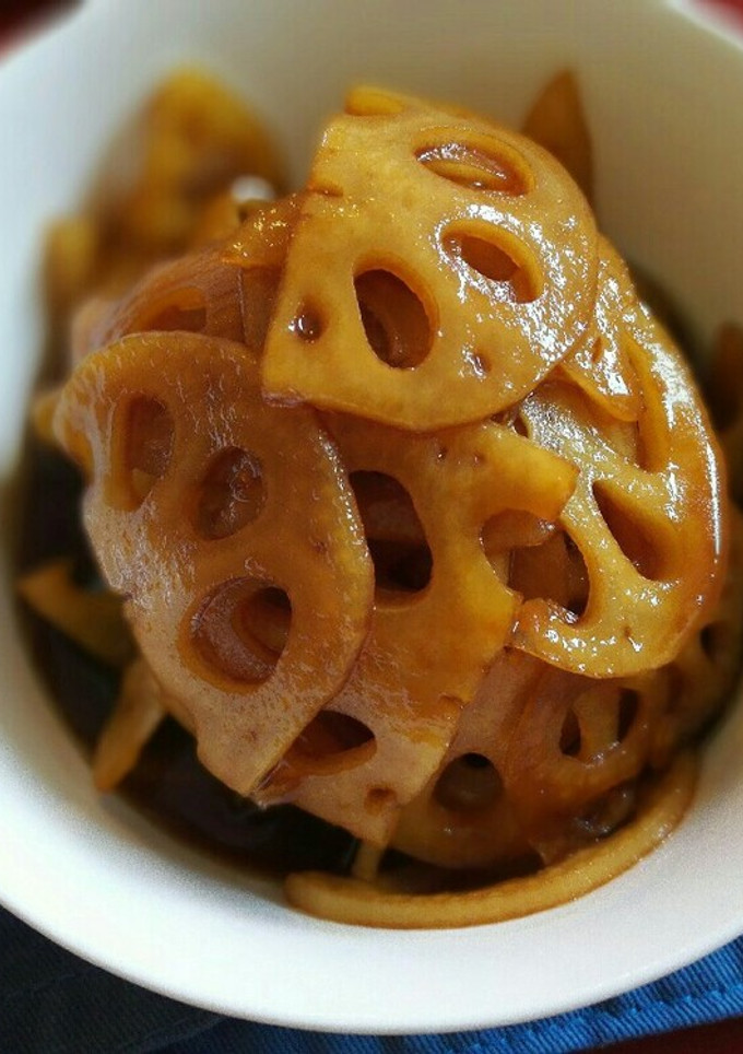 簡単！蓮根のハチミツ醤油炒め-レシピのメイン写真