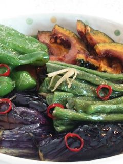 夏野菜の揚げびたし-レシピのメイン写真