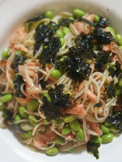 鮭と枝豆となめ茸のパスタ☆ランチ☆-レシピのメイン写真