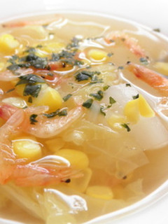 白菜とコーンの中華風スープ-レシピのメイン写真