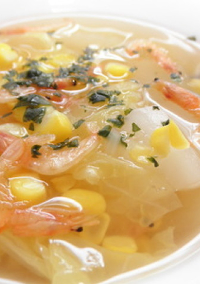 白菜とコーンの中華風スープ-レシピのメイン写真