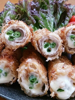 豚肉といんげん豆のチーズフライ-レシピのメイン写真