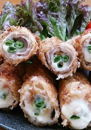 豚肉といんげん豆のチーズフライ-レシピのメイン写真