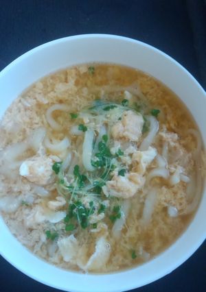 ツナ入り！卵とじうどん♪-レシピのメイン写真