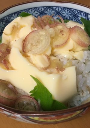 みょうが香る◎超速卵豆腐丼-レシピのメイン写真