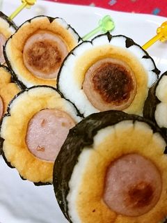 お弁当にも【ウインナーのはんぺん磯部巻】-レシピのメイン写真
