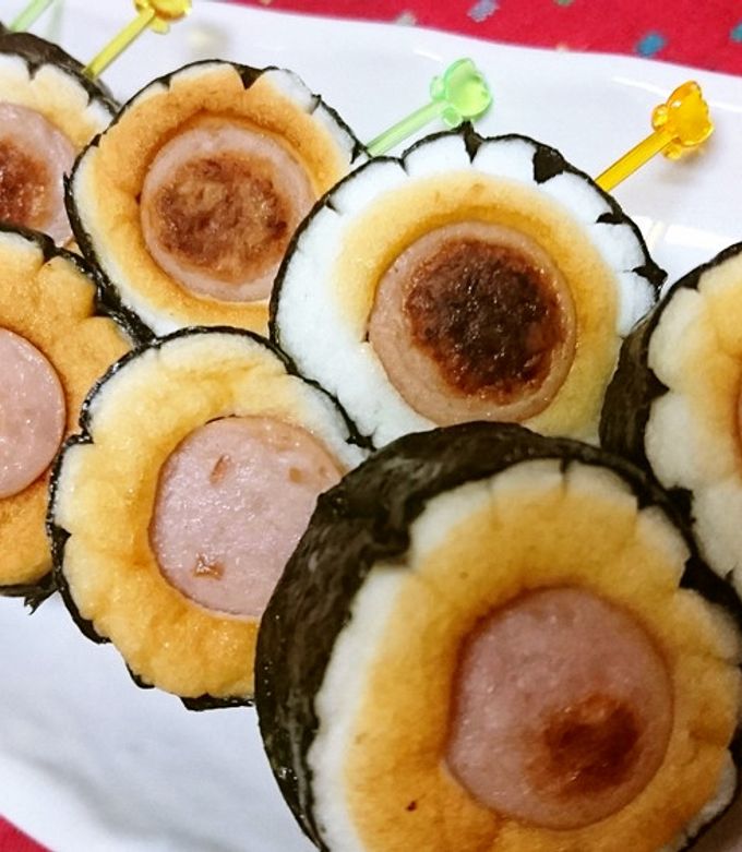 お弁当にも【ウインナーのはんぺん磯部巻】-レシピのメイン写真