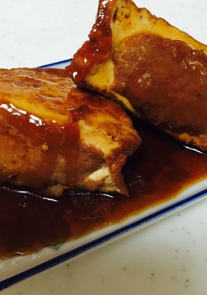 厚揚げの肉詰めあんかけ-レシピのメイン写真