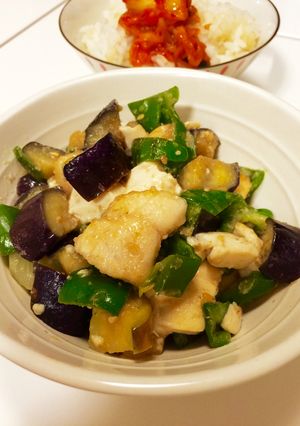 鶏肉と夏野菜で♪香ばしの♪味噌ごま炒め-レシピのメイン写真