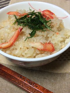 カニ缶で炊き込みご飯-レシピのメイン写真