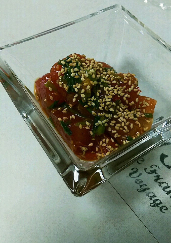 簡単小鉢♪まぐろのユッケ風-レシピのメイン写真