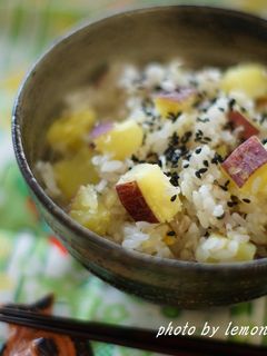1時間で完成☆炊飯器でサツマイモおこわ-レシピのメイン写真