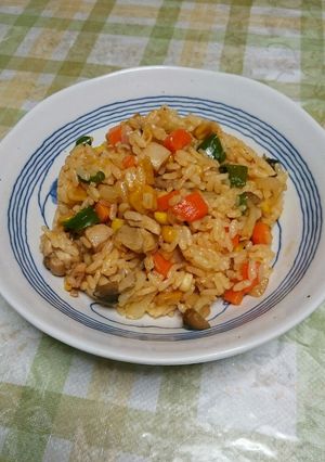 フライパンでチキンライス♪オムライスにも-レシピのメイン写真
