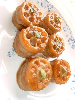 れんこん照り焼きハンバーグ♪-レシピのメイン写真