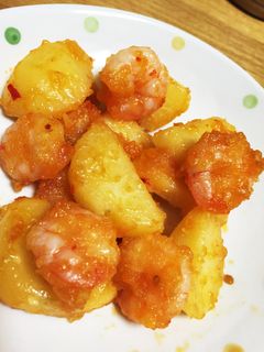 じゃがいもとエビの☆スイートチリソース-レシピのメイン写真