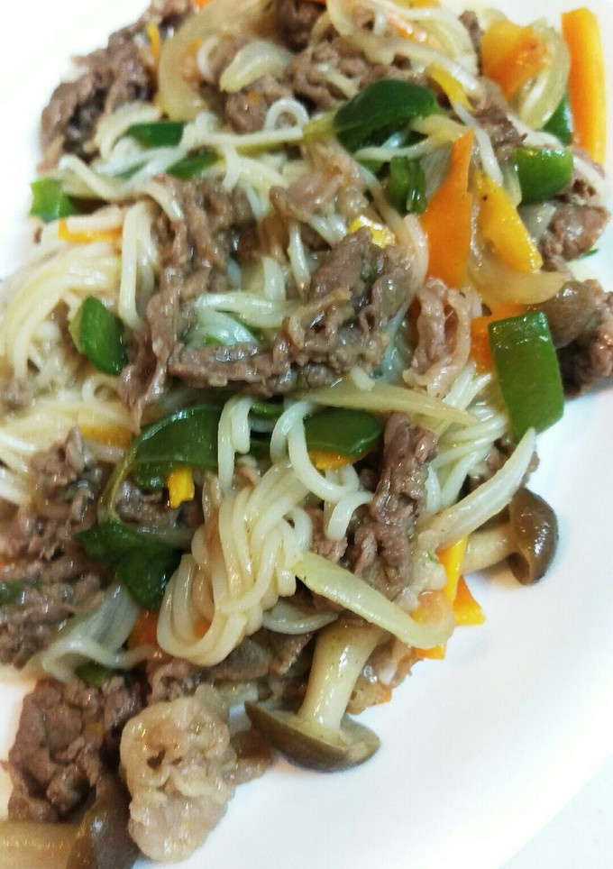 残りのそうめんで焼きビーフン風？！-レシピのメイン写真
