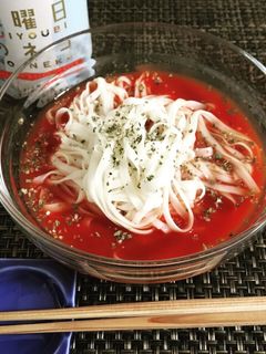 夏だ!手抜きだ!トマト冷し麺!-レシピのメイン写真