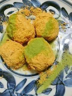 ご飯と米粉で簡単、きな粉のおはぎ-レシピのメイン写真