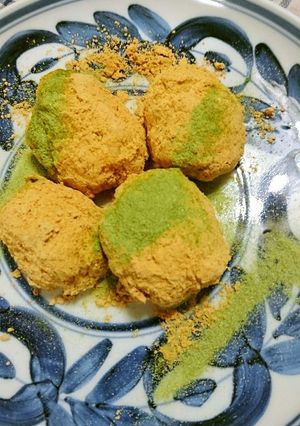 ご飯と米粉で簡単、きな粉のおはぎ-レシピのメイン写真