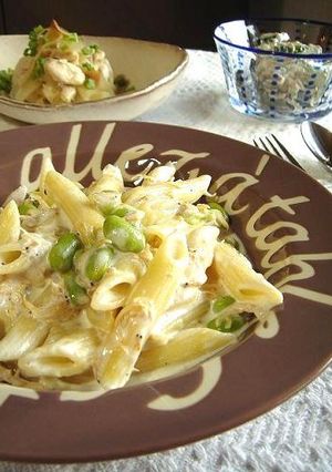 アミ海老と枝豆のミルクペンネ-レシピのメイン写真