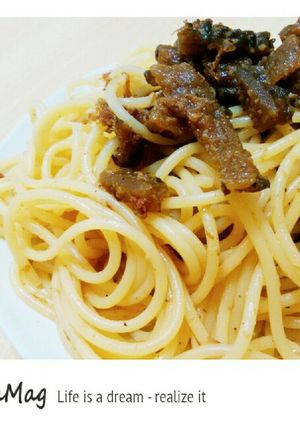 余ったゴーヤの佃煮で簡単パスタ-レシピのメイン写真
