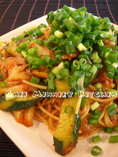☆胡瓜と豚キムチのパスタ☆-レシピのメイン写真