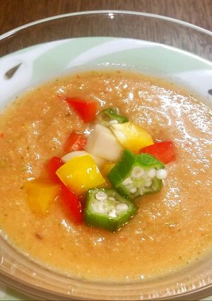 ベジローストで夏野菜たっぷりガスパッチョ-レシピのメイン写真