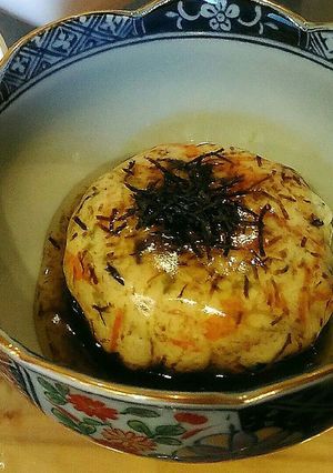 レンジで簡単♪豆腐しんじょの海苔あん-レシピのメイン写真