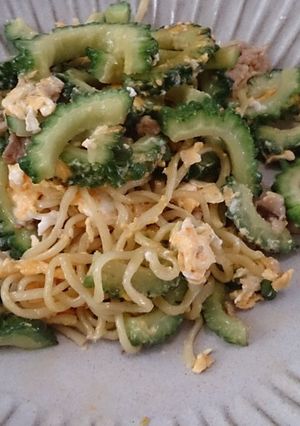 ゴーヤ好きのゴーヤ塩焼きそば-レシピのメイン写真