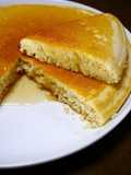 くず湯でもっちりふわふわホットケーキ