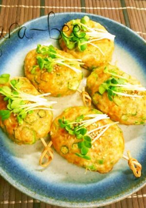 オクラたっぷり♡カレーマヨチーズつくね-レシピのメイン写真