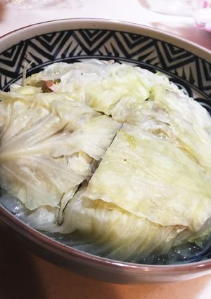 レンジで簡単！豚キャベもやし重ね！-レシピのメイン写真