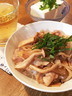 豚肉ときのこの甘辛丼-レシピのメイン写真