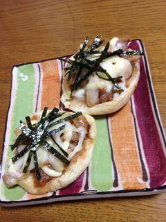 油揚げで*照り焼きチキンピザ-レシピのメイン写真