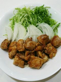 鶏の照り焼き♪玉ねぎレタス相性抜群!-レシピのメイン写真