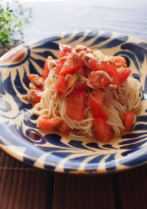 10分で出来る♪ツナとトマトの冷製素麺♪-レシピのメイン写真